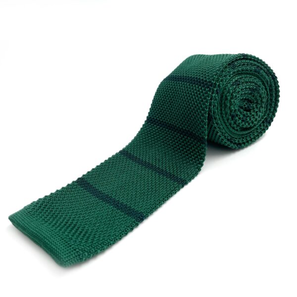 Knitted forest green tie